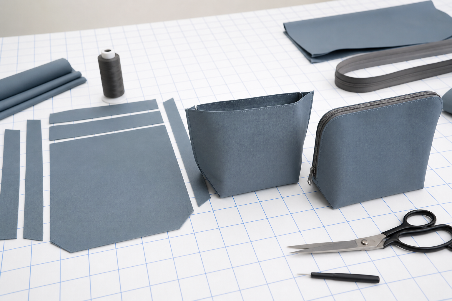 Editorial bag sample and development materials prepared for a physical review