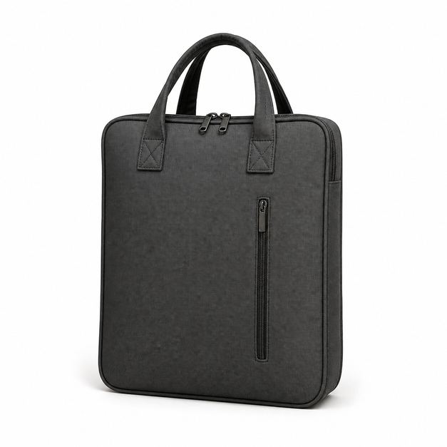 Axis Convertible Tote Backpack, front three-quarter editorial design reference
