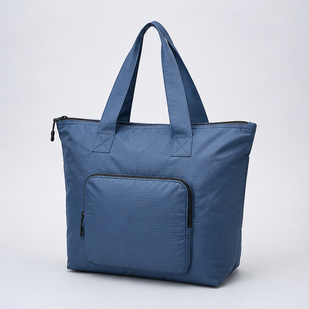 Foldable tote (Foldable Carry Tote), front three-quarter design reference