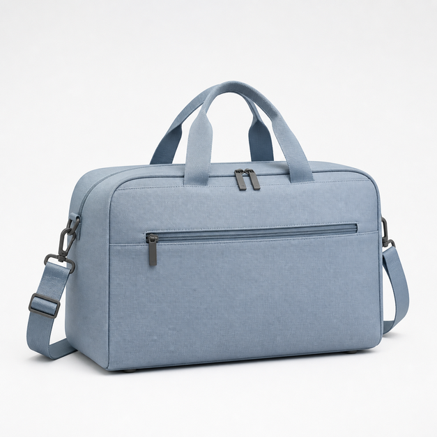 Cabin Underseat Travel Tote, front three-quarter editorial design reference