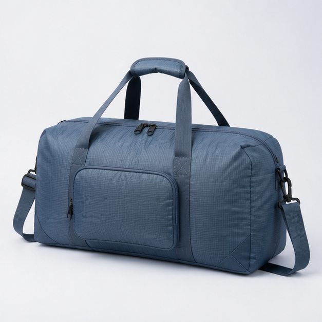 Packable duffel (Packable Travel Duffel), front three-quarter design reference